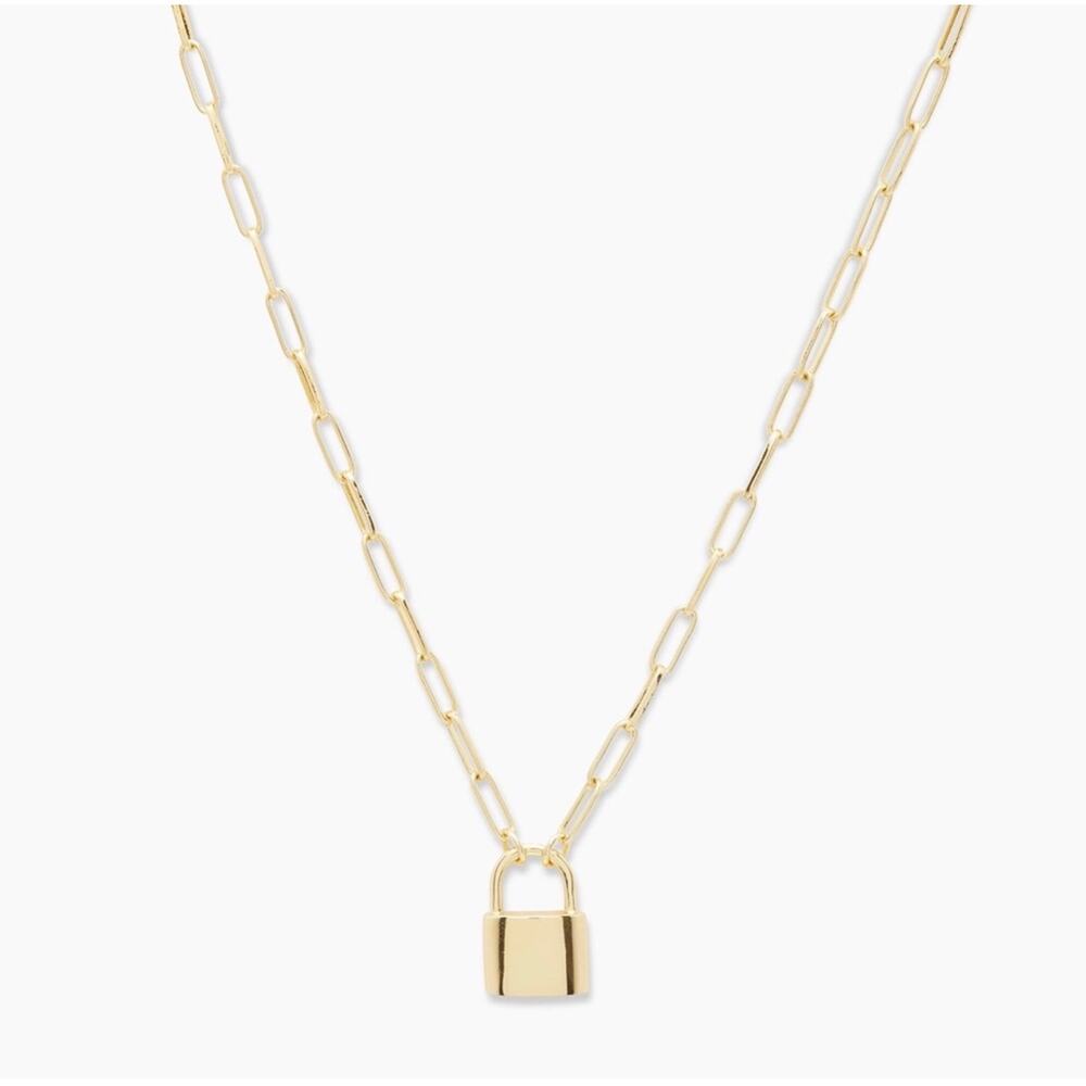 Gorjana Kara Gold Padlock Necklace